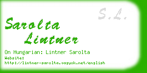 sarolta lintner business card